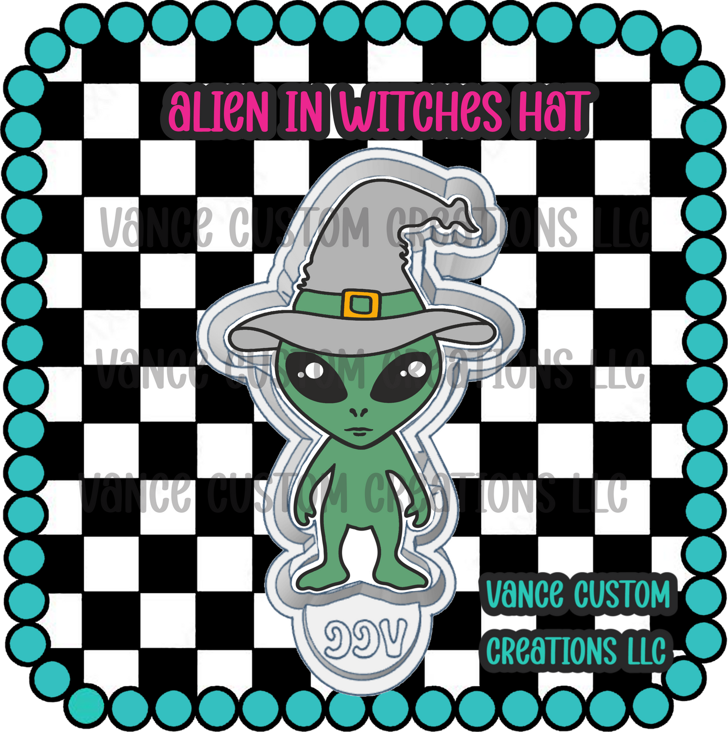 Alien in Witches Hat Freshie Mold