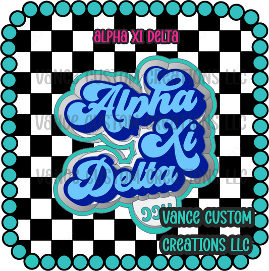 Alpha Xi Delta Freshie Mold
