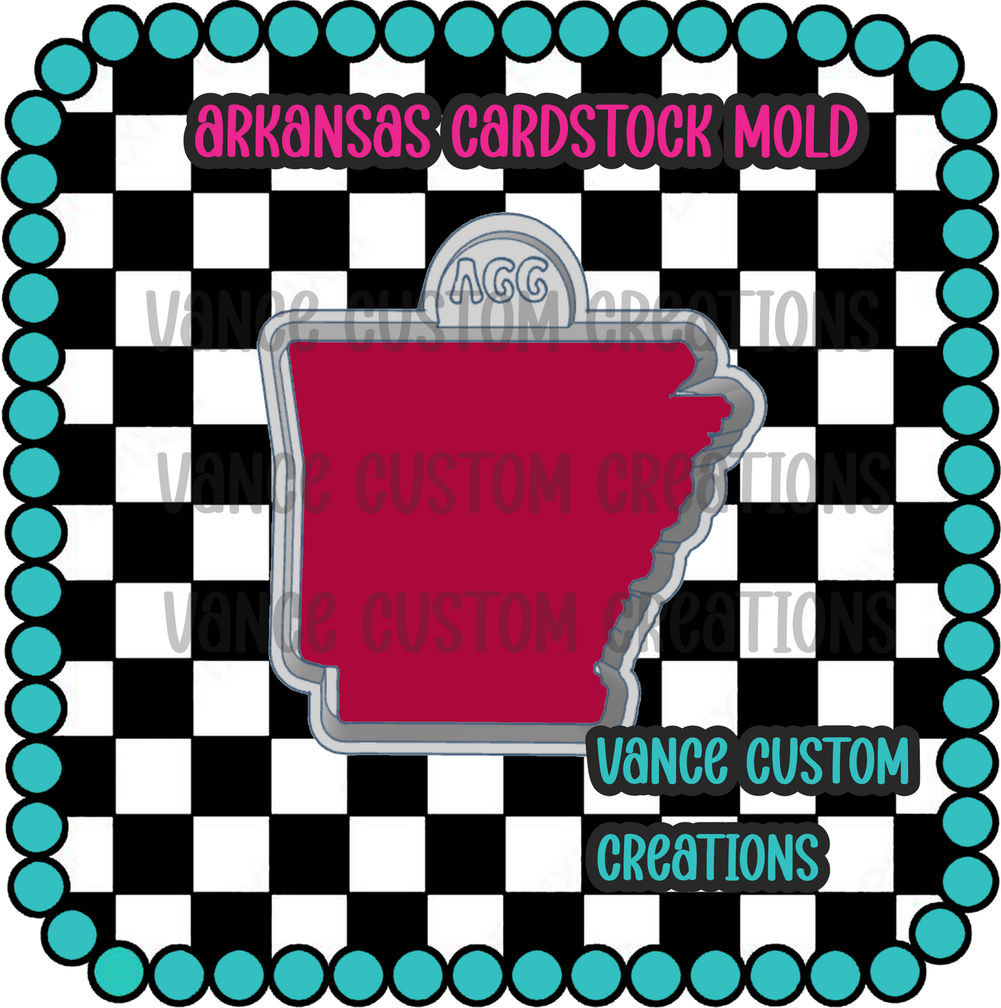 Arkansas Cardstock Freshie Mold