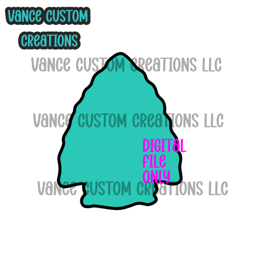 Arrowhead Cardstock Mold SVG