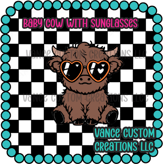 Cow With Sunglasses Freshie Mold