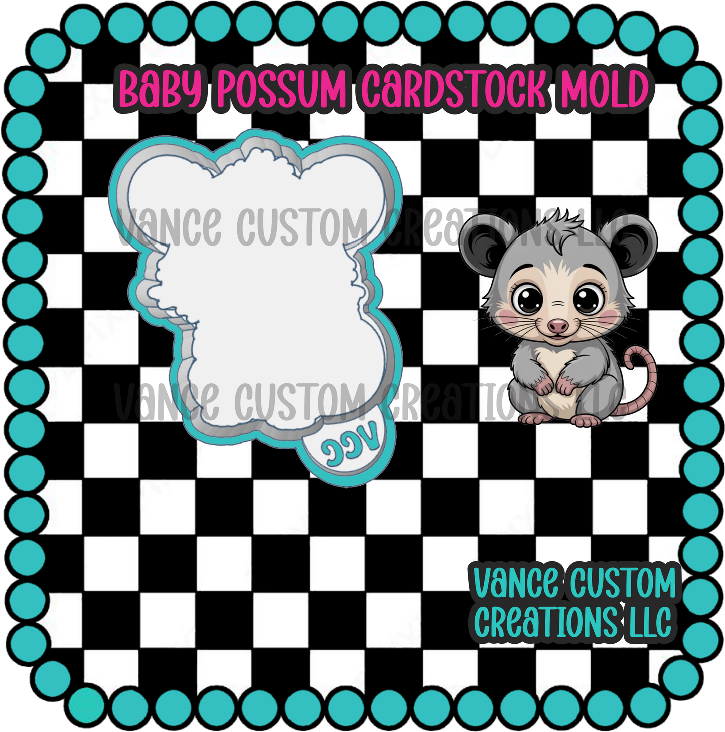 Baby Possum Freshie Mold