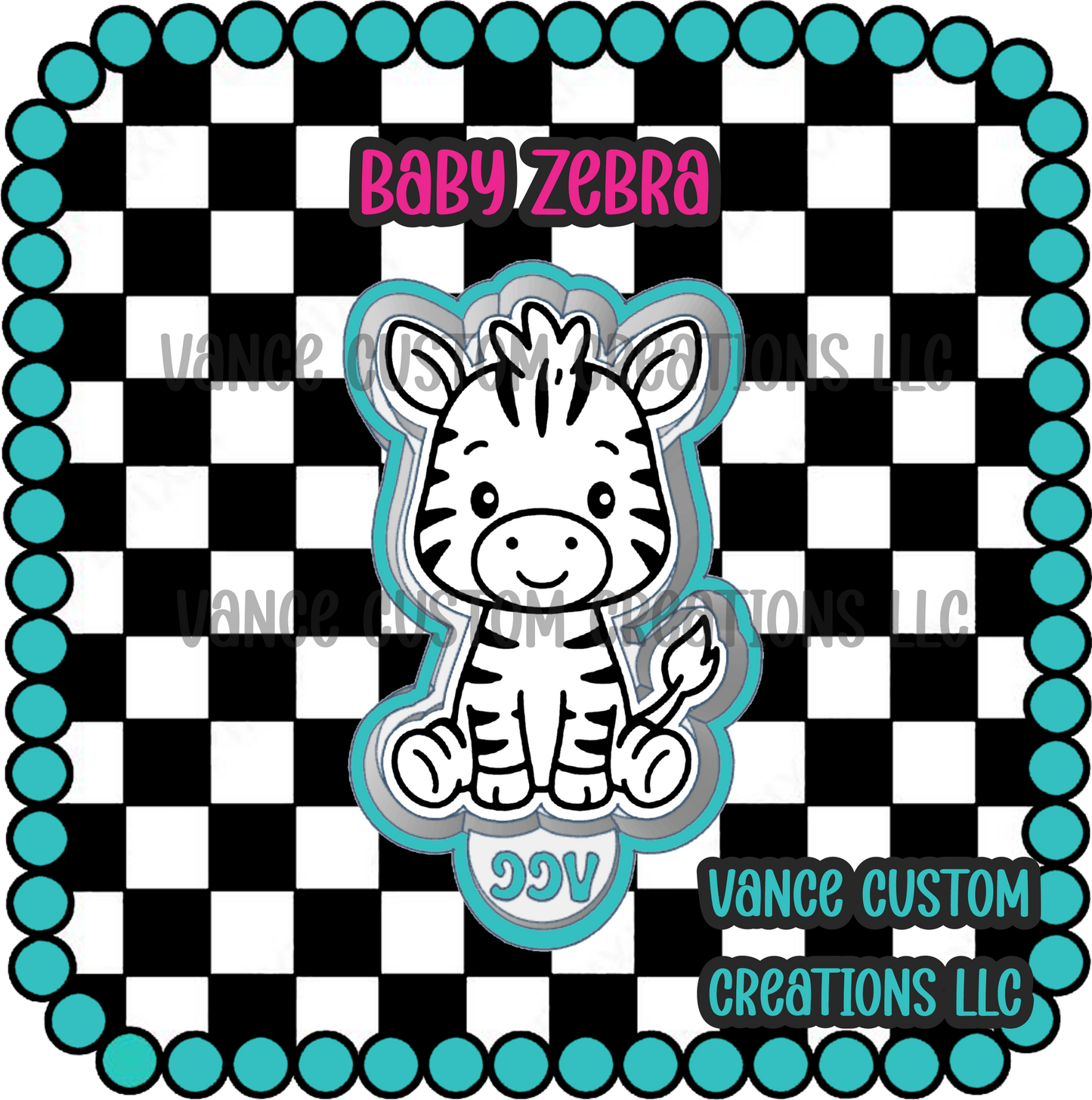 Baby Zebra Freshie Mold