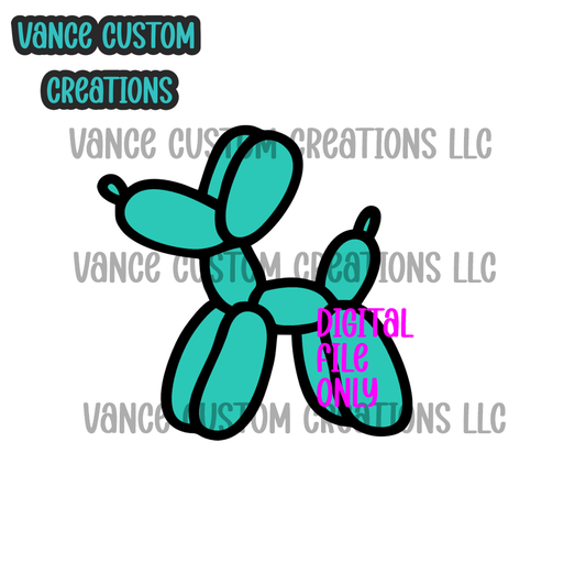 Balloon Dog Cardstock Mold SVG