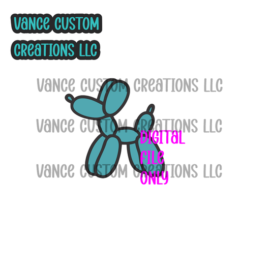 Balloon Dog Ventclips Cardstock SVG
