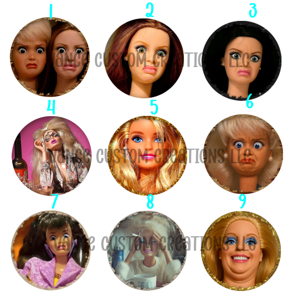 Barbie Meme Round Cardstock