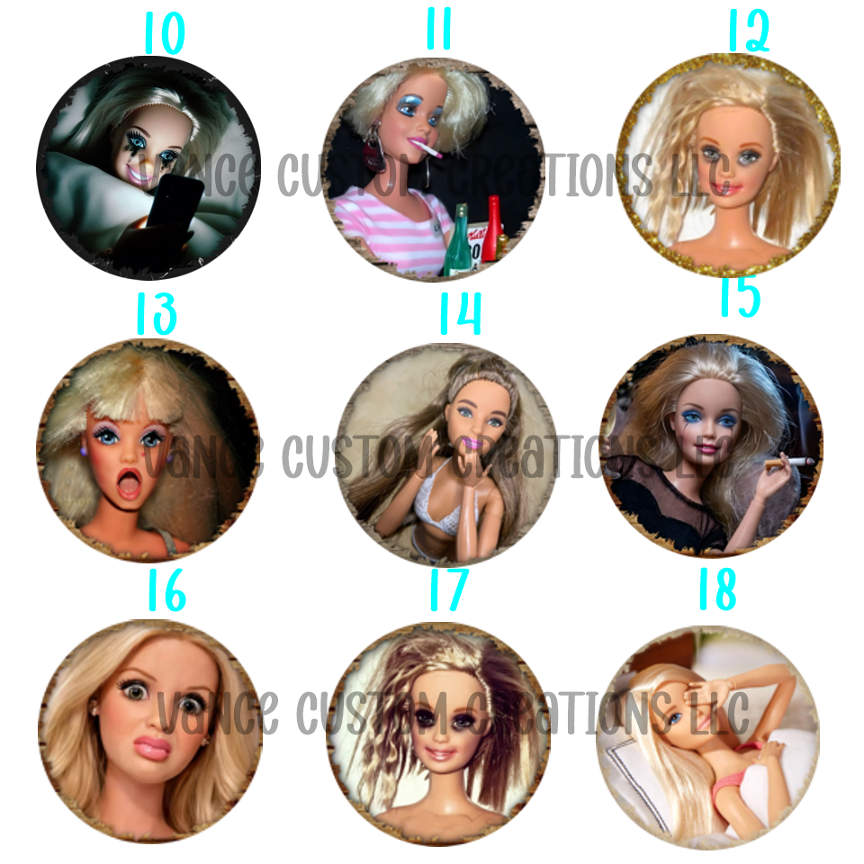 Barbie Meme Round Cardstock