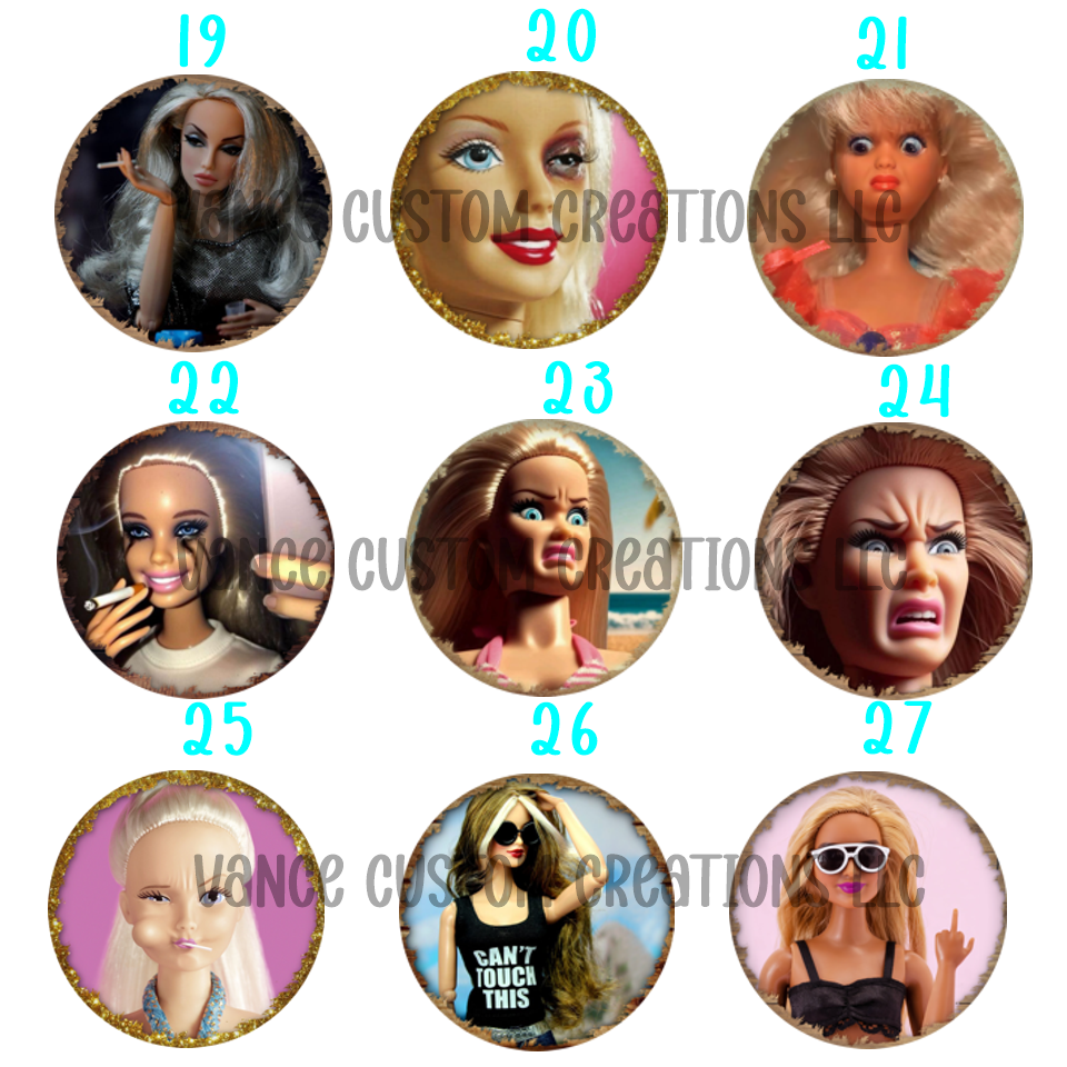 Barbie Meme Round Cardstock