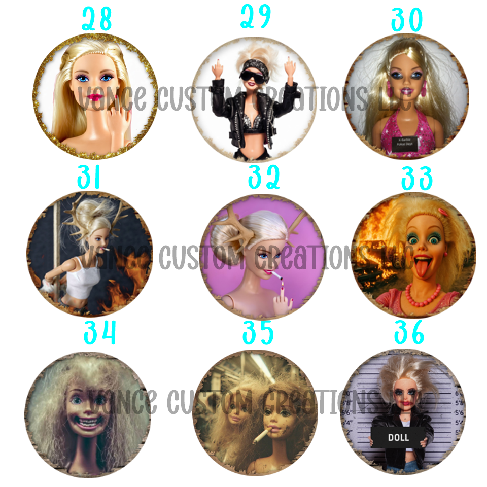 Barbie Meme Round Cardstock