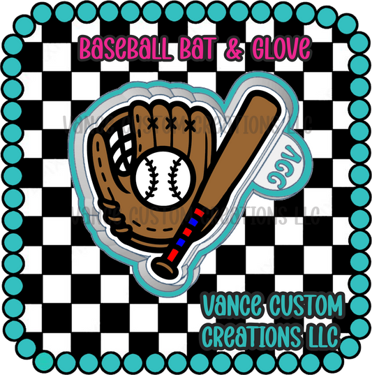 Baseball Bat & Glove Freshie Mold