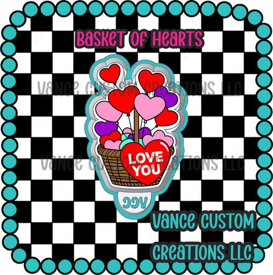 Basket of Hearts Freshie Mold