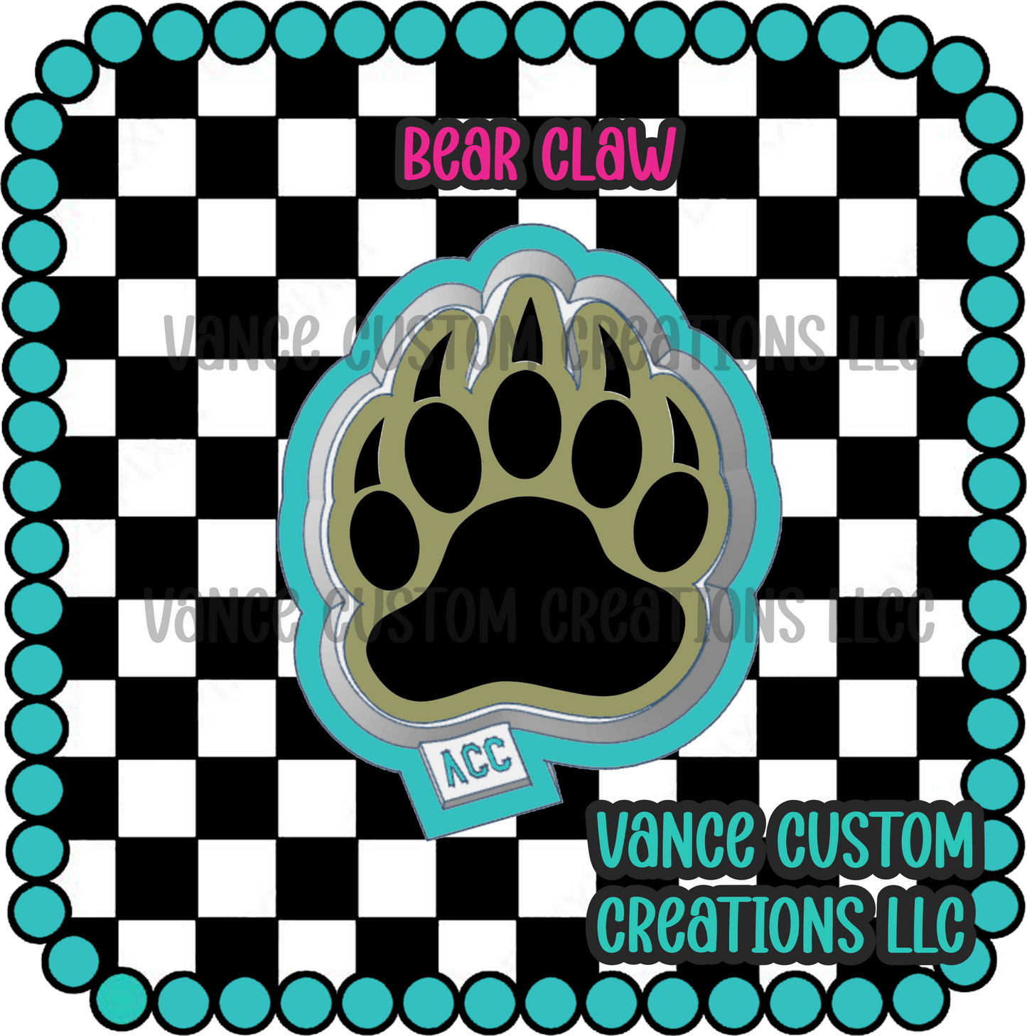 Bear Claw Freshie Mold