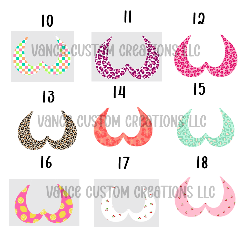 Bikini Boobs Freshie Mold Cardstock