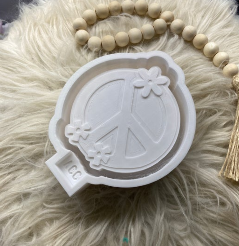 Boho Peace Sign Freshie Mold