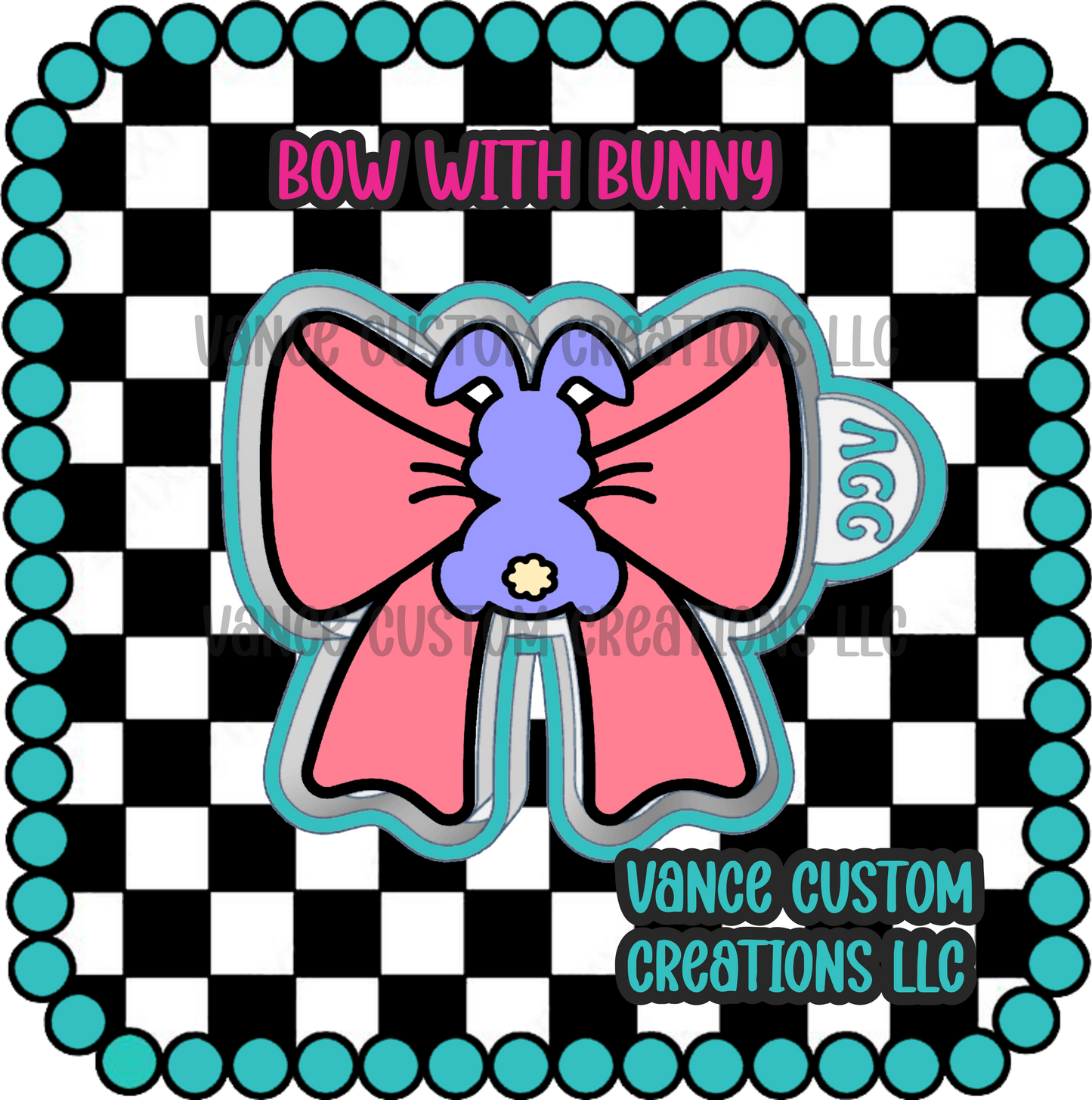 Bow with Bunny Freshie Mold