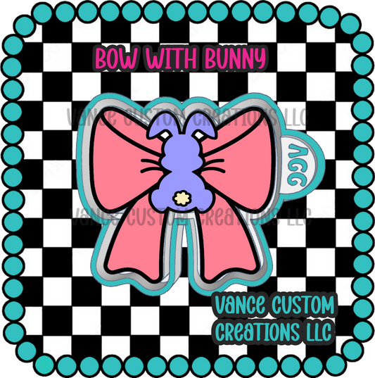 Bow with Bunny Freshie Mold