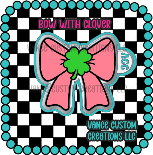 Bow with Clover Freshie Mold