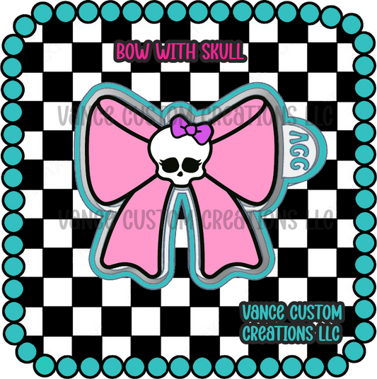 Bow with Skull Freshie Mold