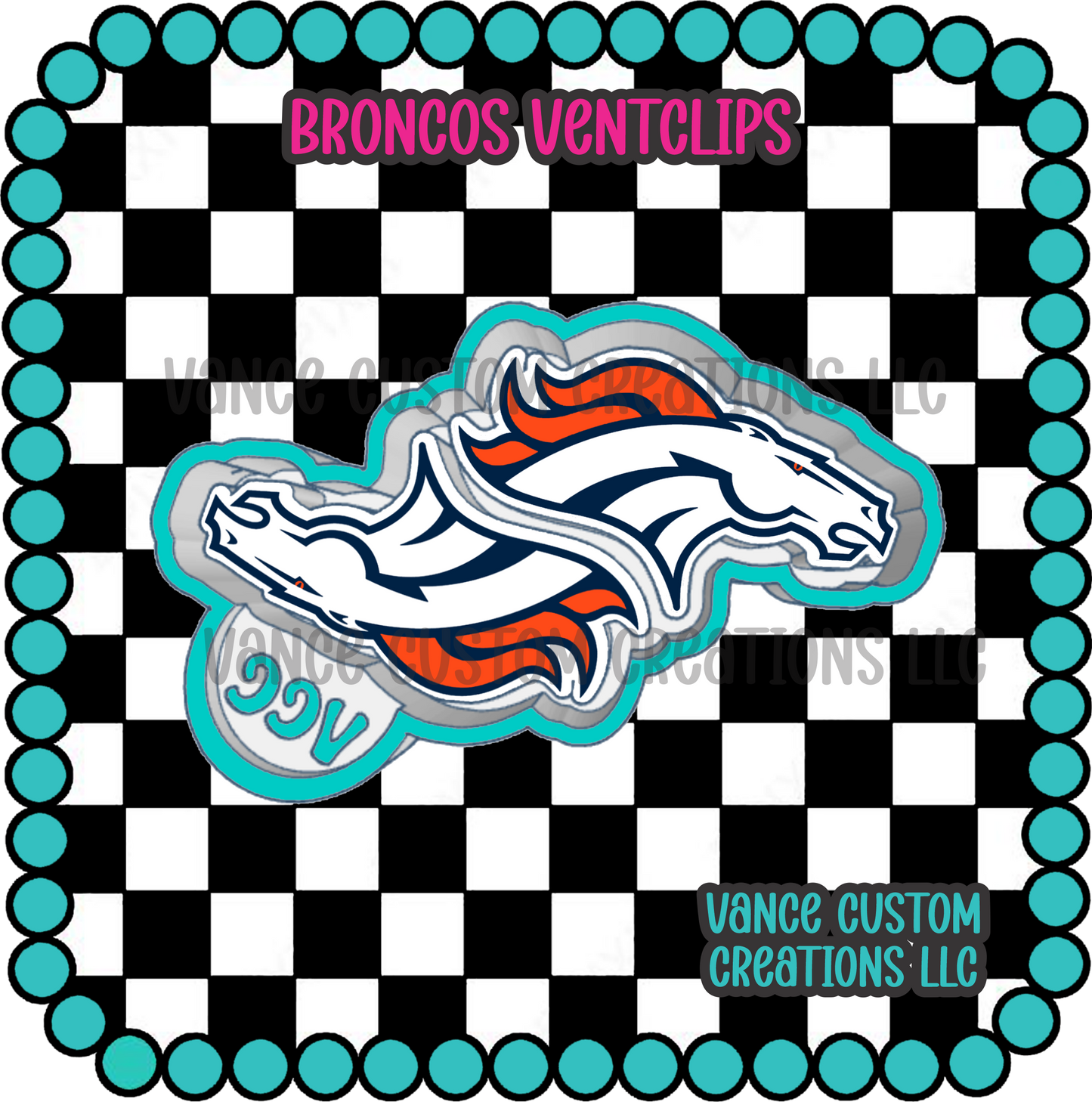Broncos Ventclips Freshie Mold