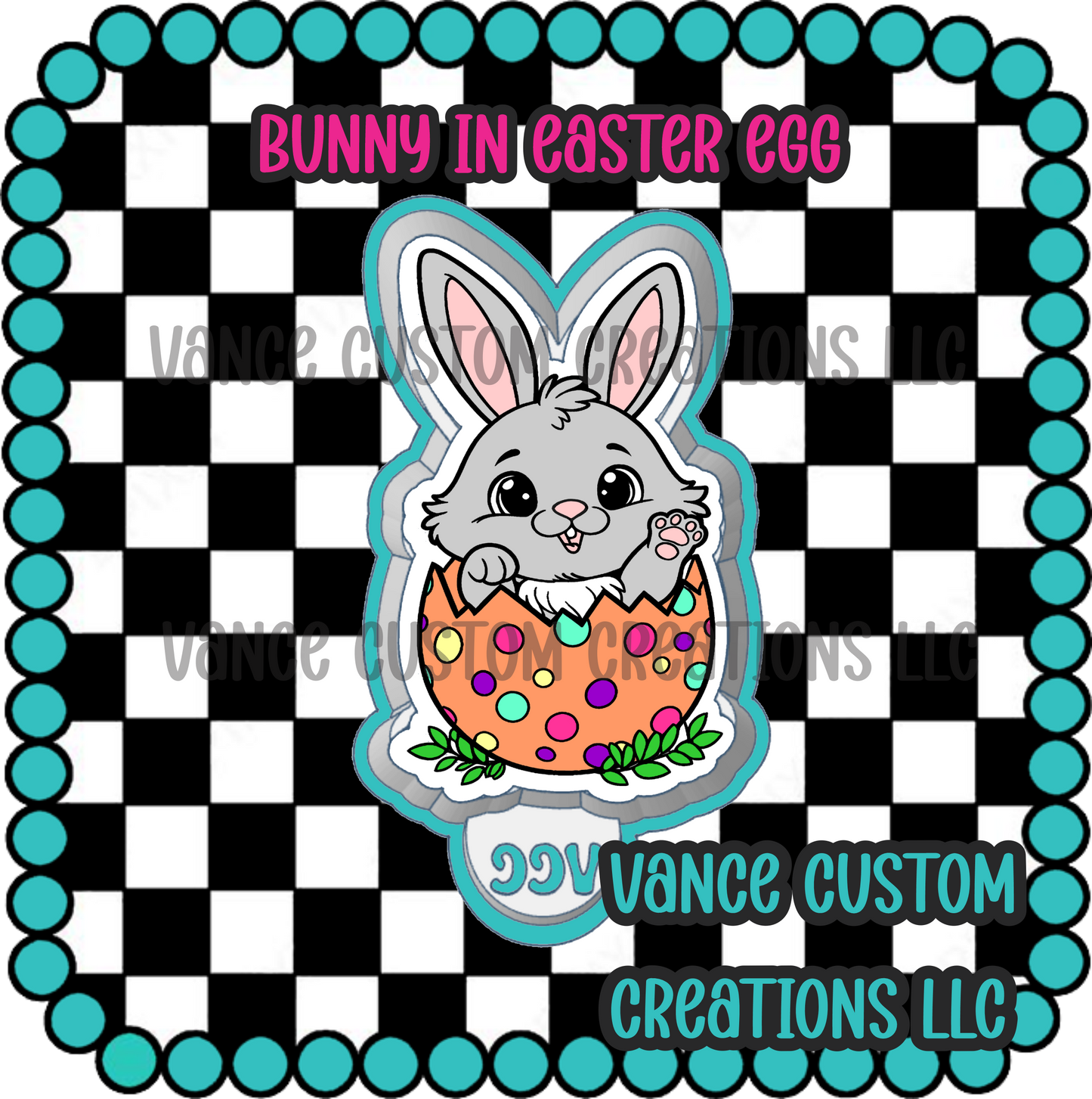 Bunny In Easter Egg Freshie Mold