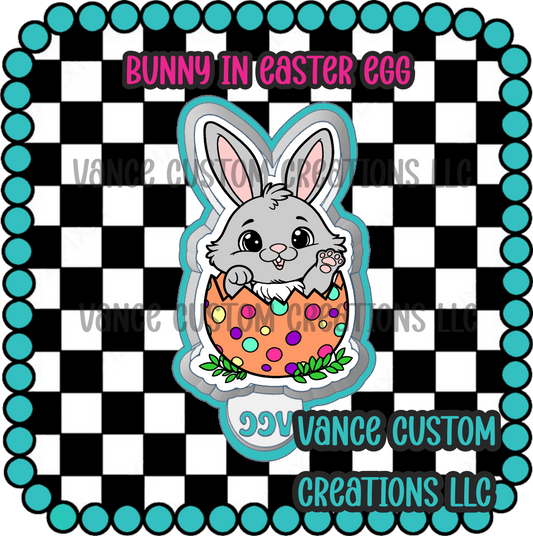 Bunny In Easter Egg Freshie Mold