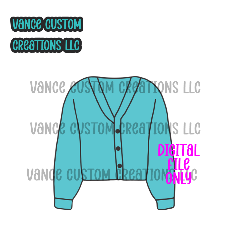 Cardigan Cardstock SVG