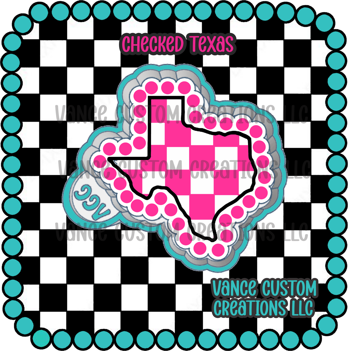 Checked Texas Freshie Mold