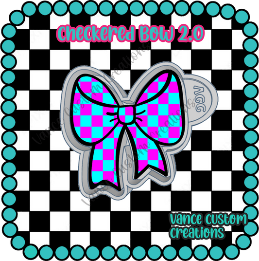Checkered Bow 2.0 Freshie Mold