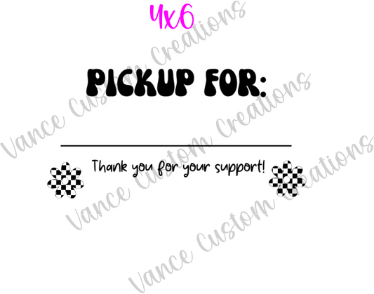 Checkered Pick Up For Thermal Sticker
