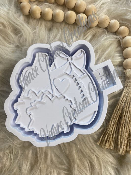Cheer Football Freshie Mold