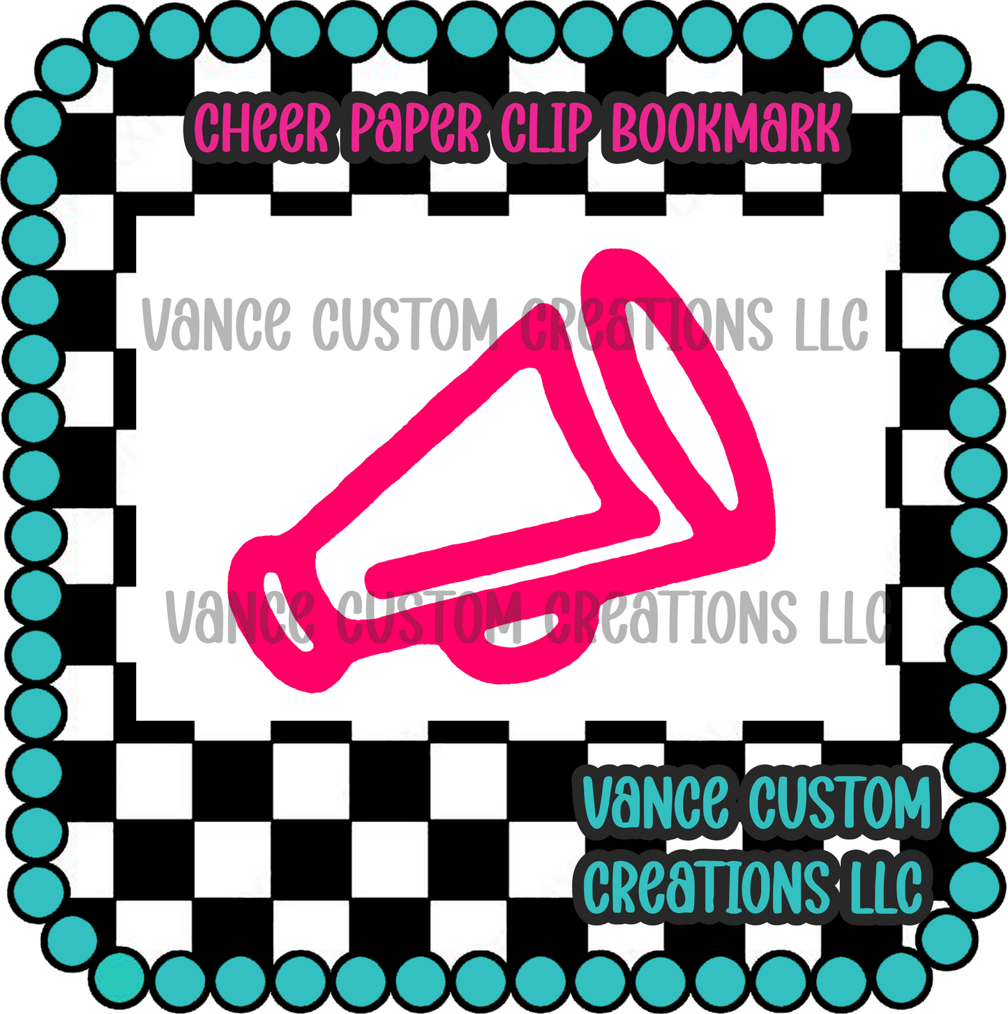 Cheer Paper Clip Bookmark Blank
