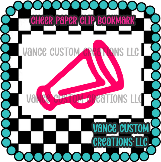 Cheer Paper Clip Bookmark Blank