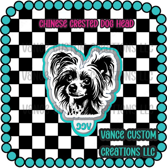 Chines Crested Dog Head Freshie Mold
