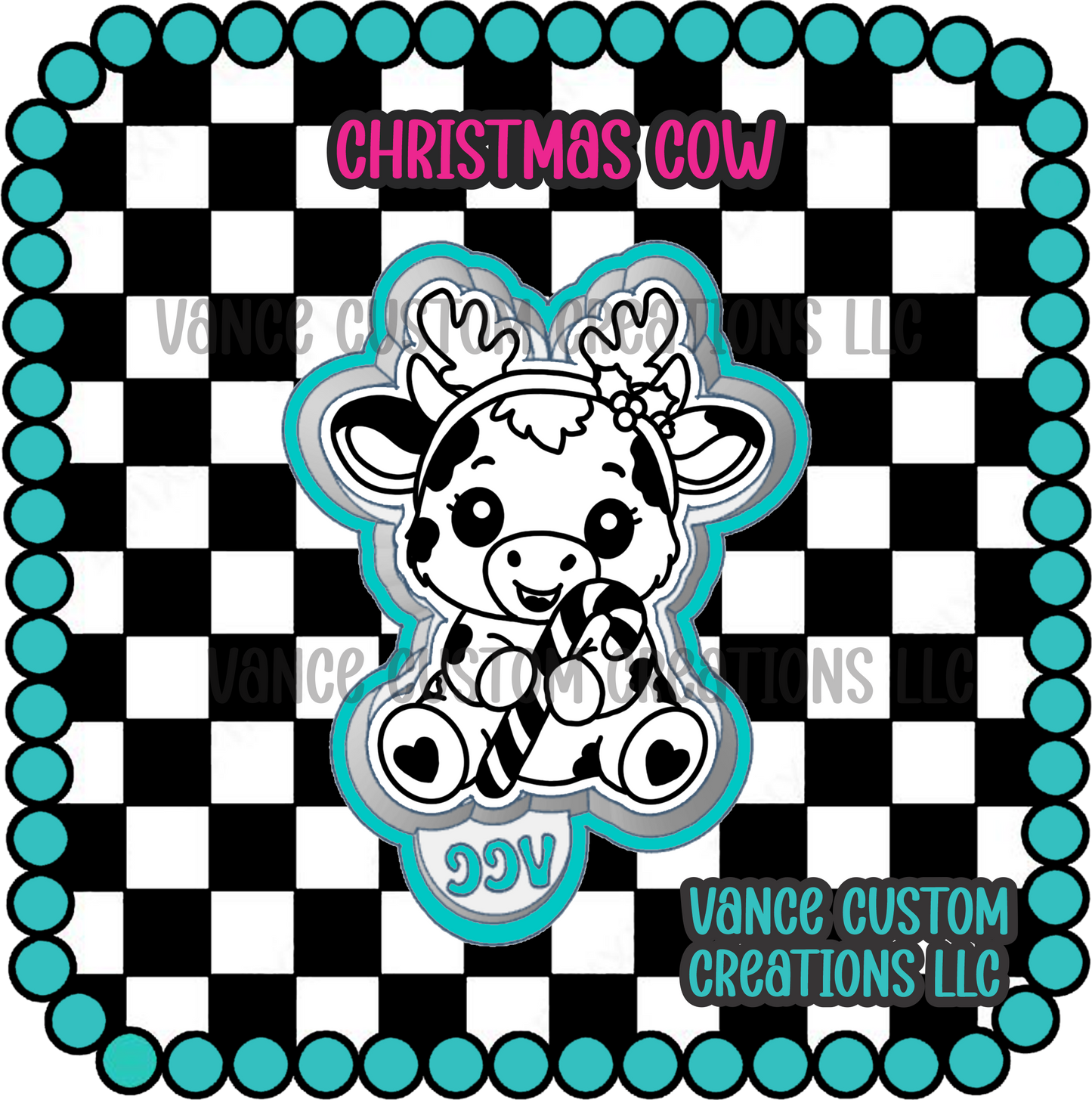 Christmas Cow Freshie Mold
