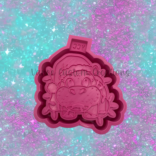 Christmas Hippo Freshie Mold