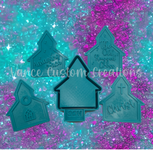 Church Freshie Mold with Inserts