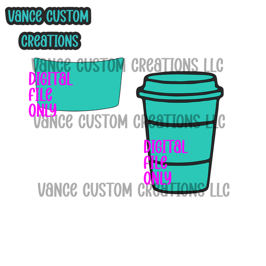 Coffee Cup Blank Cardstock SVG