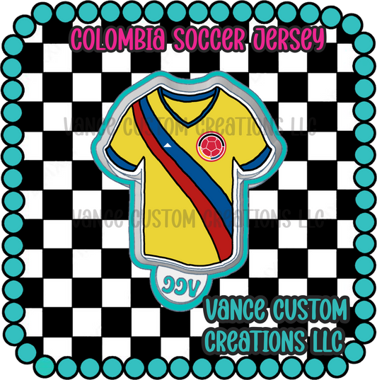 Colombia Soccer Jersey Freshie Mold