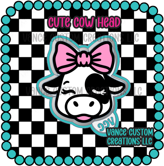 Cute Cow Head Freshie Mold