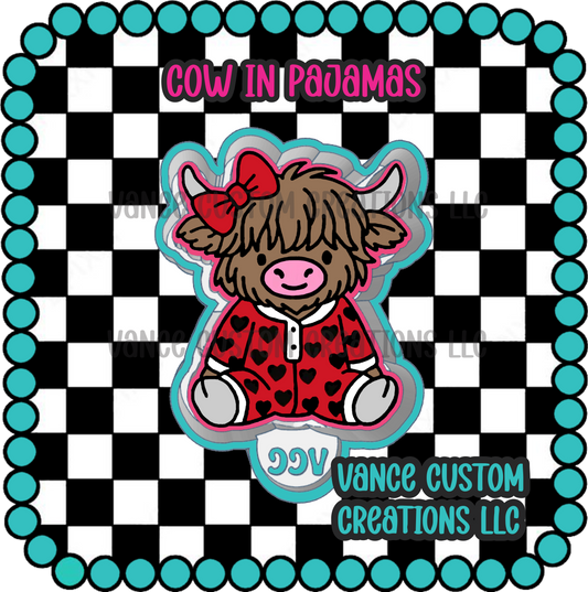 Cow In Pajamas Freshie Mold