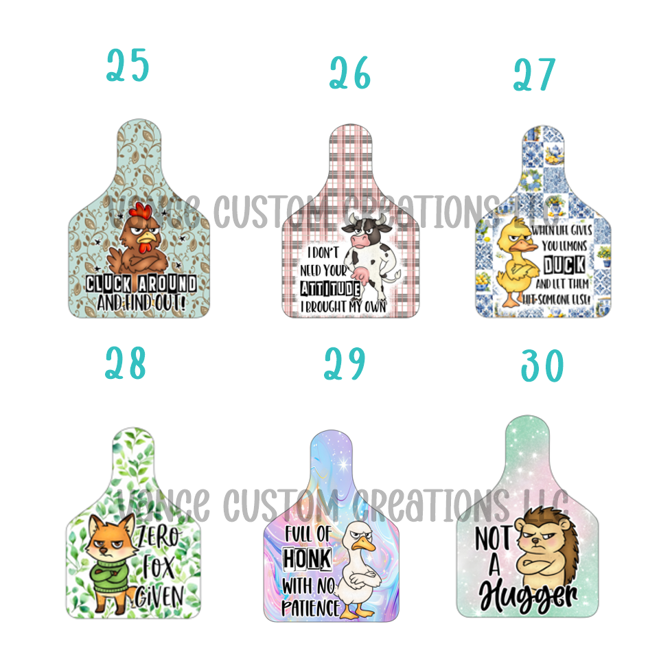 Cow Ear Tag Cardstock