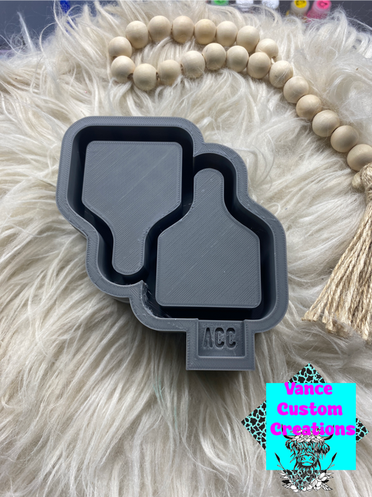 Cow Tag Ventclip Mold