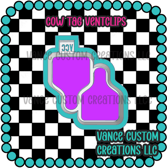 Cow Tag Ventclip Mold