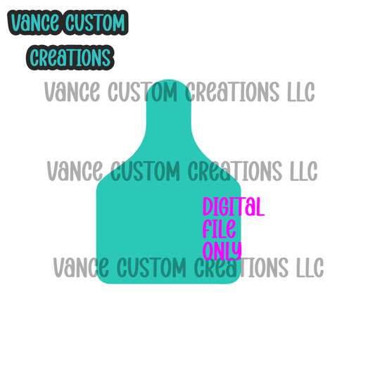Ear Tag Cardstock SVG