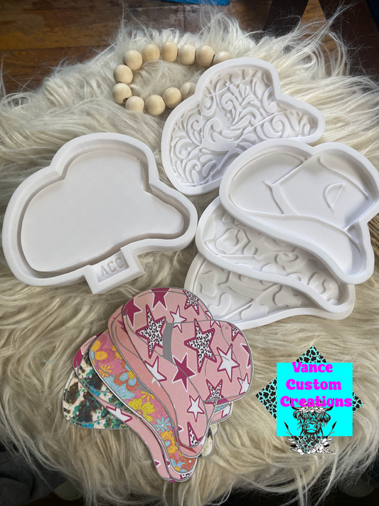Cowboy Hat with Inserts & Cardstock Freshie Mold