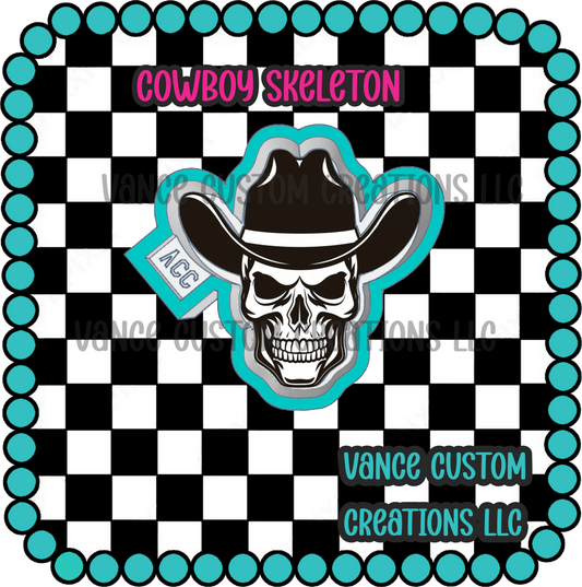 Cowboy Hat Skeleton Freshie Mold