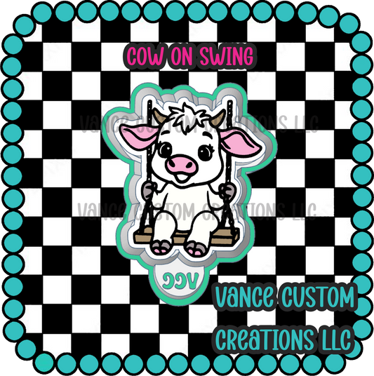 Cow on Swing Freshie Mold
