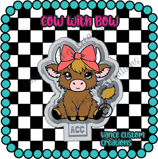 Cow with Bow Freshie Mold