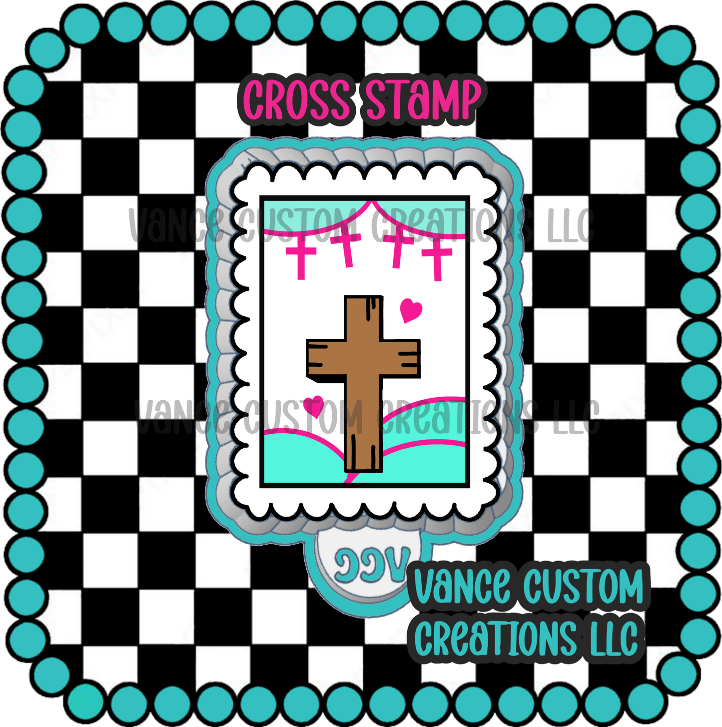 Cross Stamp Freshie Mold