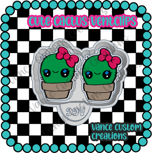 Cute Cactus Ventclip Mold